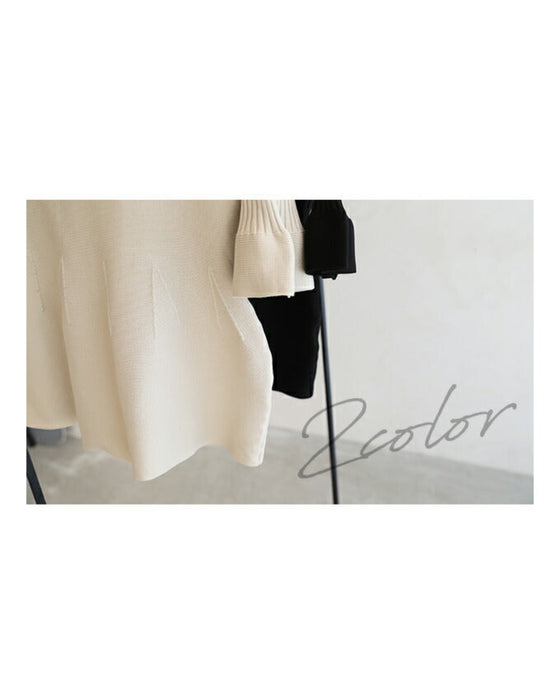 ふんわり立体感 つぼみニット