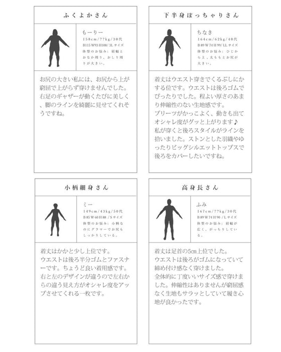 【セール商品返品交換不可】片側プリーツのシルエットパンツゆったり