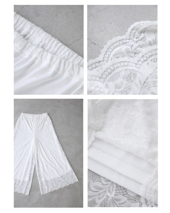 見せて可愛い重ね着用レースペチパンツ