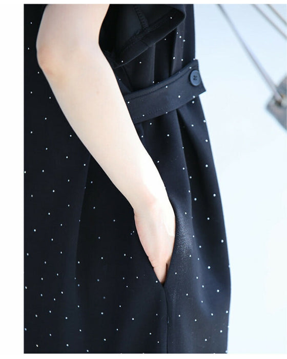 楽なのにきちんと見せ 星空ワンピース