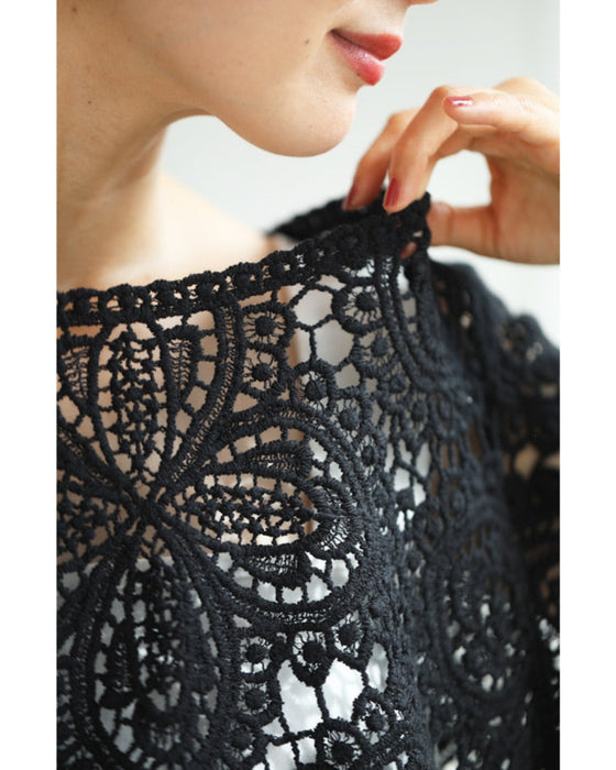 Cool layered crochet top
