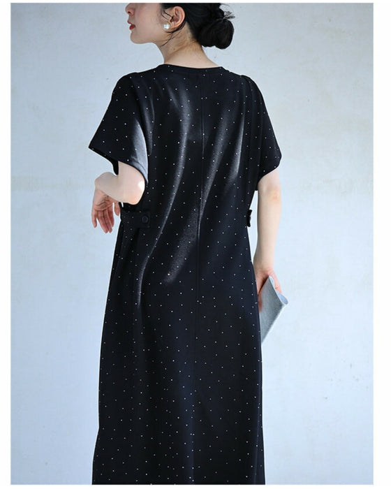 楽なのにきちんと見せ 星空ワンピース