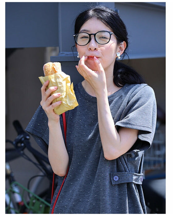 楽なのにきちんと見せ 星空ワンピース
