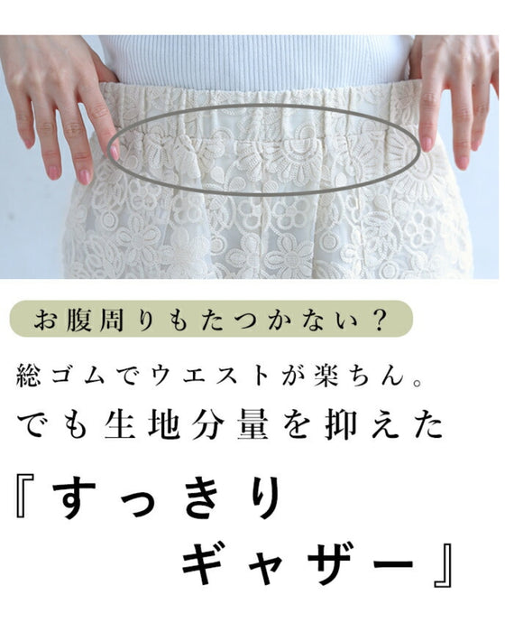 ワンピに重ねる涼みレースパンツ