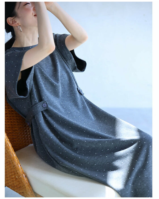 楽なのにきちんと見せ 星空ワンピース