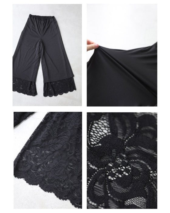 見せて可愛い重ね着用レースペチパンツ