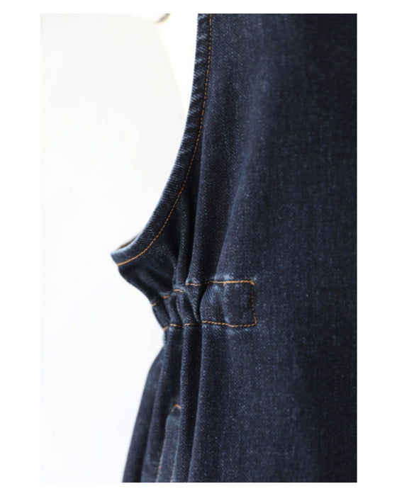 16通り着回して楽しむ 上品デニムサロペットワンピース