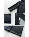 A beautiful stretch collarless jacket that won't tire you out