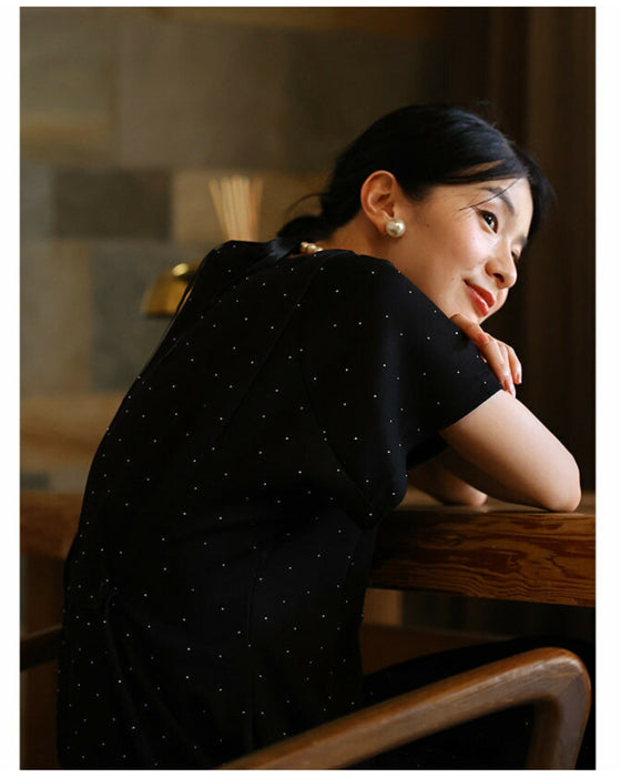 楽なのにきちんと見せ 星空ワンピース