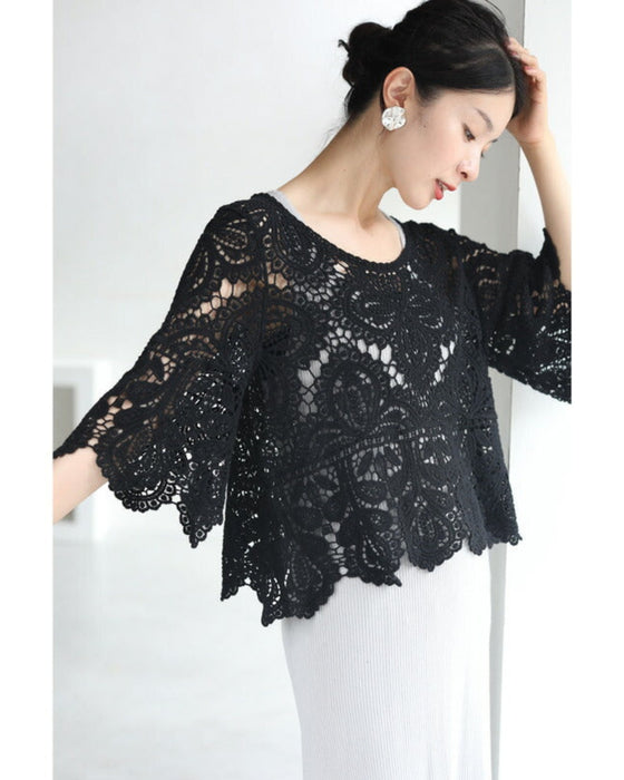 Cool layered crochet top