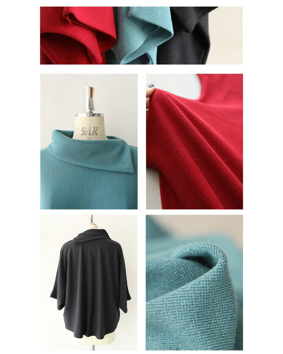 インナーに重ねる 七分丈ニットソー