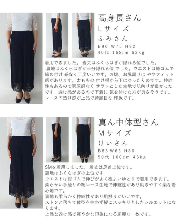 見せて可愛い重ね着用レースペチパンツ