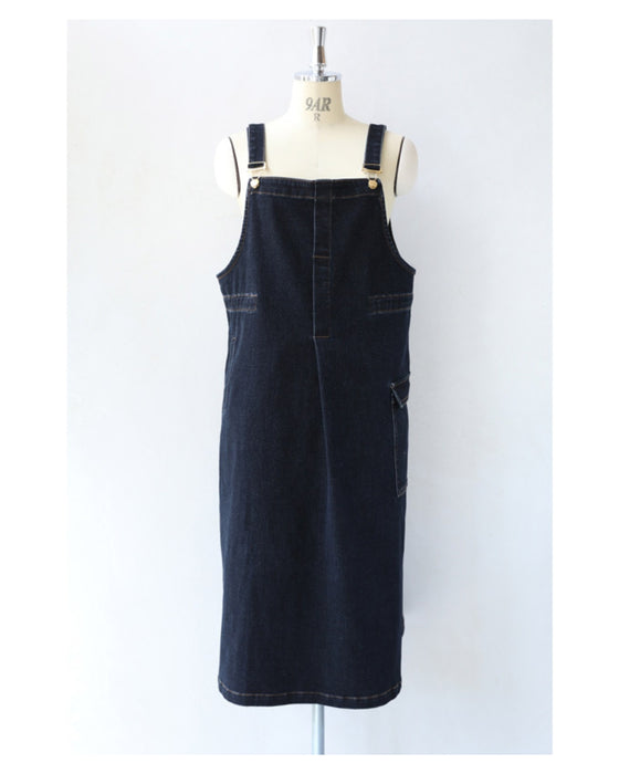 16通り着回して楽しむ 上品デニムサロペットワンピース