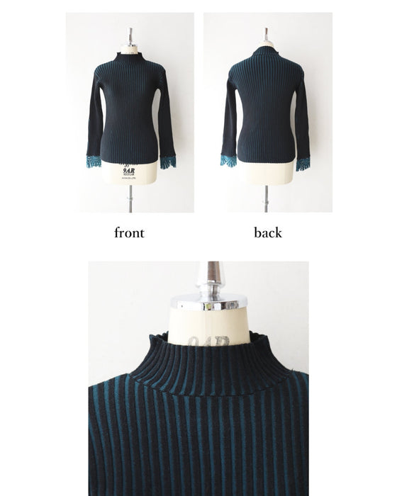 Optical illusion shadow line knit