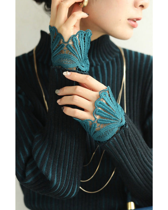 Optical illusion shadow line knit