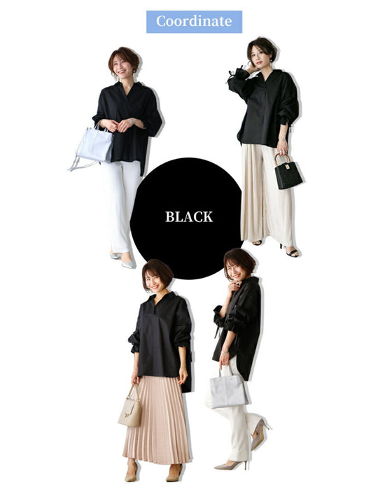 A crinkled sleeve shirt that looks casual without the need for technique