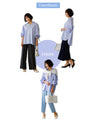 A crinkled sleeve shirt that looks casual without the need for technique