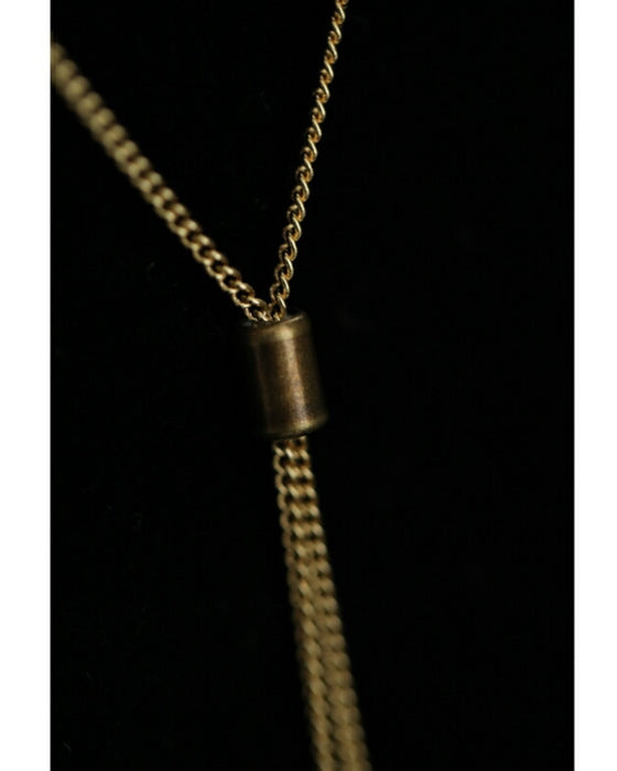 雫型マーブルストーンのループタイネックレス