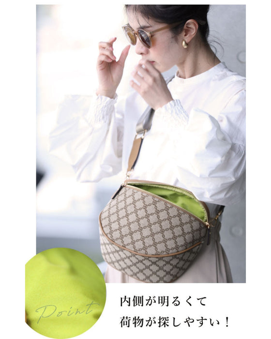 大人が上品に持てる 大容量 ボディバッグ