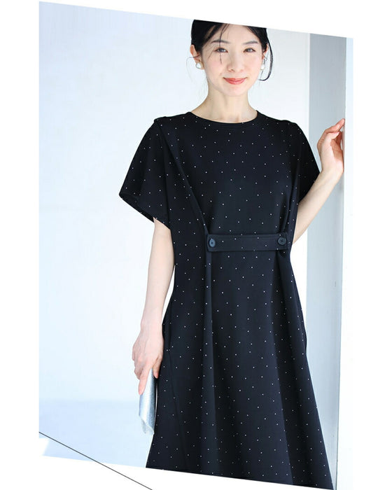 楽なのにきちんと見せ 星空ワンピース