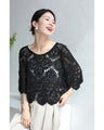 Cool layered crochet top