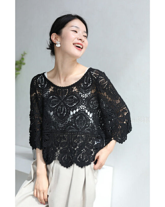 Cool layered crochet top