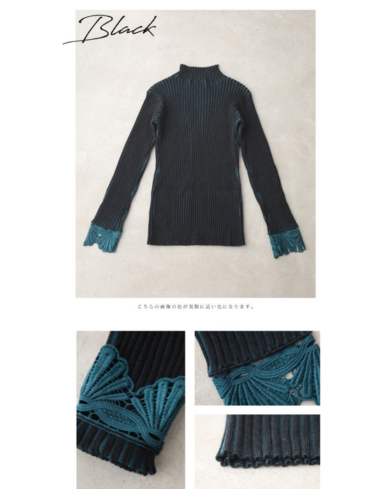 Optical illusion shadow line knit