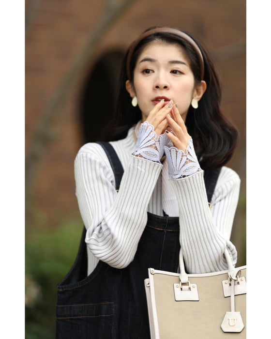 Optical illusion shadow line knit