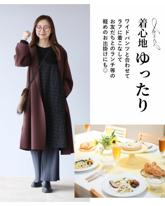 楽なのに綺麗見え異素材チュニック