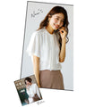 Ehre style original short-sleeved bowtie blouse that looks neat but not cute
