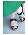 Soft and easy to walk in toe ring style single pearl sandals