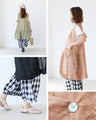 <3 colors available> Coordination set with sheer and unique pattern fabrics