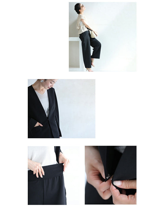【コーデセット】薄手ver 1日着ても疲れない 伸縮スーツ ジャケット パンツ2点セット