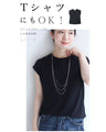 (シルバー)ドレスにもTシャツにも合う 3連煌めきネックレス
