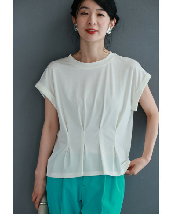 くびれラインタックのTシャツトップス