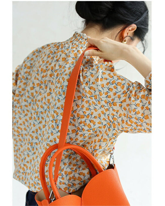 Blooming Tulip Bag with Pouch and Strap