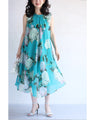 A sheer floral mini dress with a translucent feel