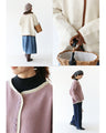 A dense and warm cardigan with a hem