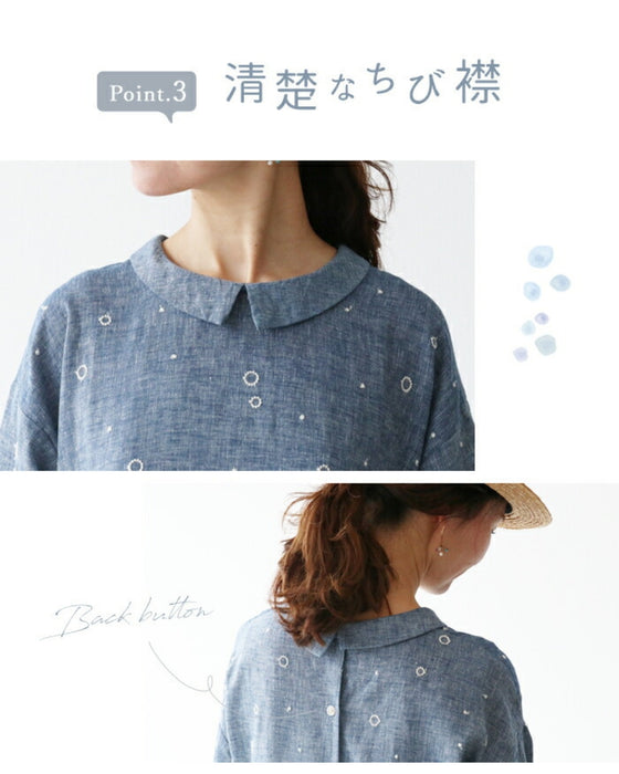 贅沢なくらげ刺繍 ワンピース