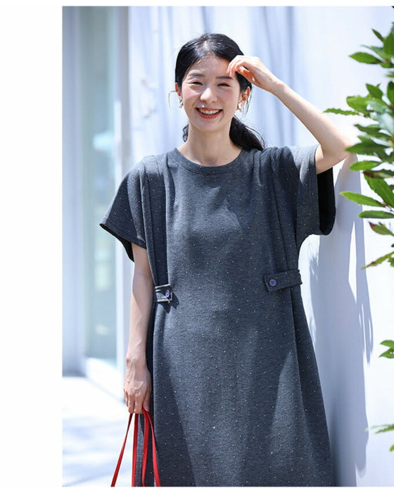 楽なのにきちんと見せ 星空ワンピース