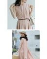 A dress that covers the chest area for slim people