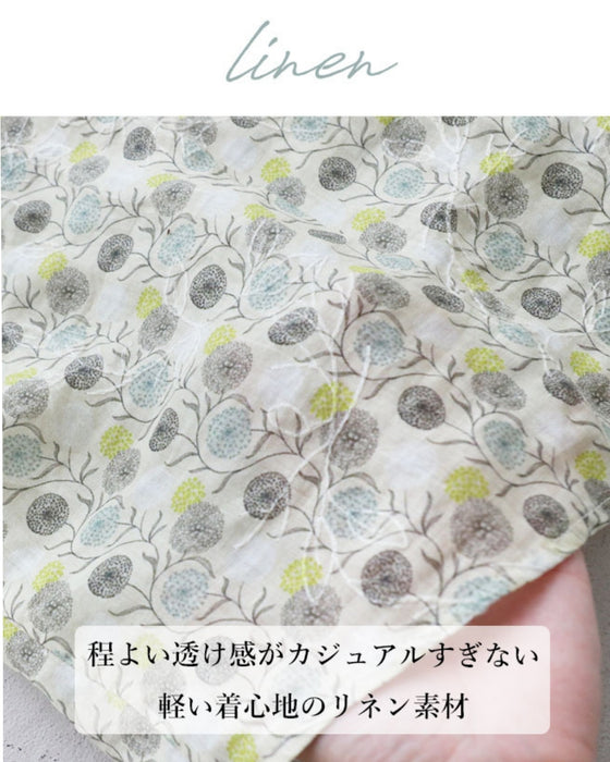 Hidden leaf embroidery 3way blouse