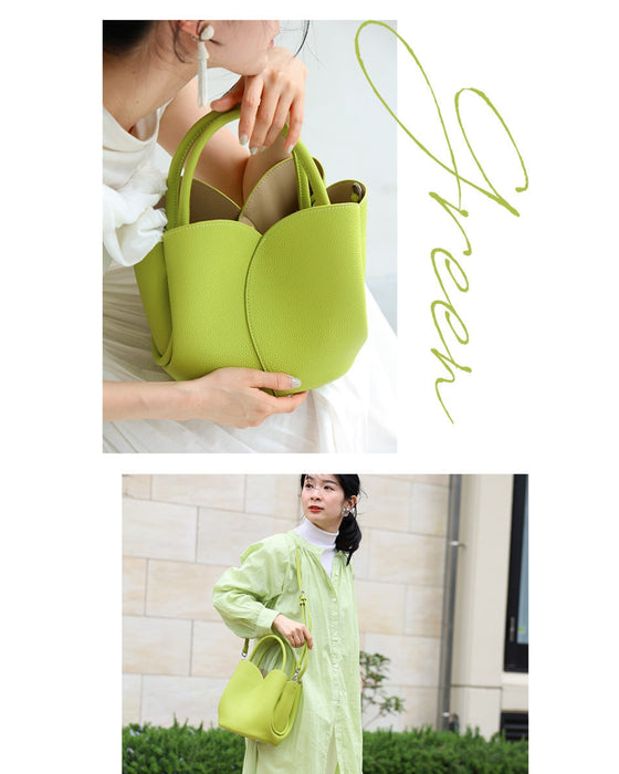 Blooming Tulip Bag with Pouch and Strap
