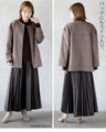 A suede-like collarless jacket for adults that will make your wish come true