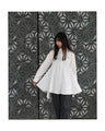 [SANPO LUSSO] Elegant draped shirt