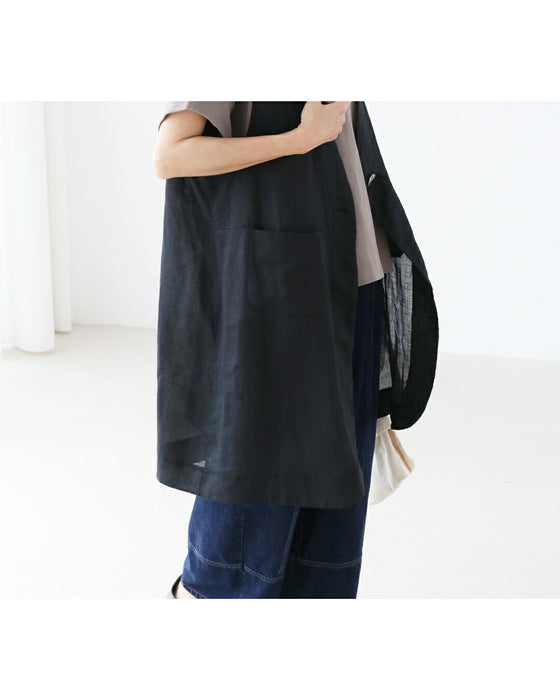 Shell button sheer vest (3 colors)