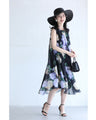 A sheer floral mini dress with a translucent feel