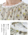 隠れリーフ刺繍3wayブラウス
