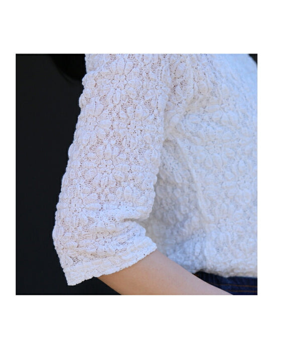 肘まで隠れる アイロン不要 クシュクシュトップス