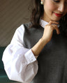 A top that can be layered in one piece! Sleeve puffs that won't fall apart